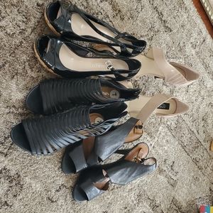 Nine West, Franco Sarto Black, Jones New York Tan